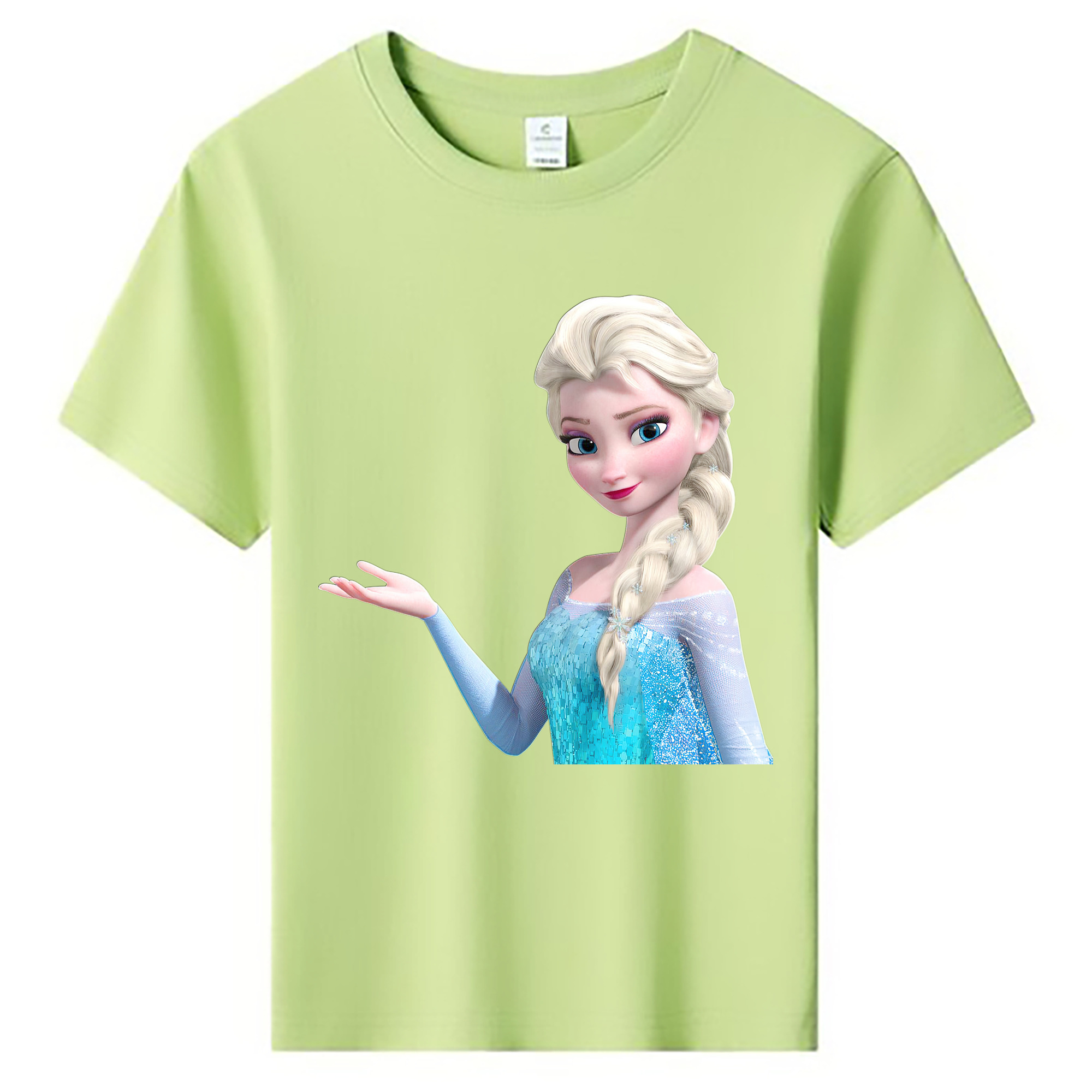 （画像用） アナと雪の女王 アンナ エルサ Frozen Anna Elsa 綿100％キッズTシャツ（フロントプリント）